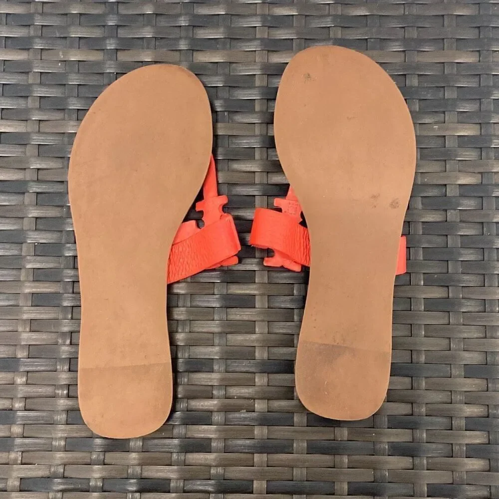 Tory Burch Tong Poppy Coral Sandals